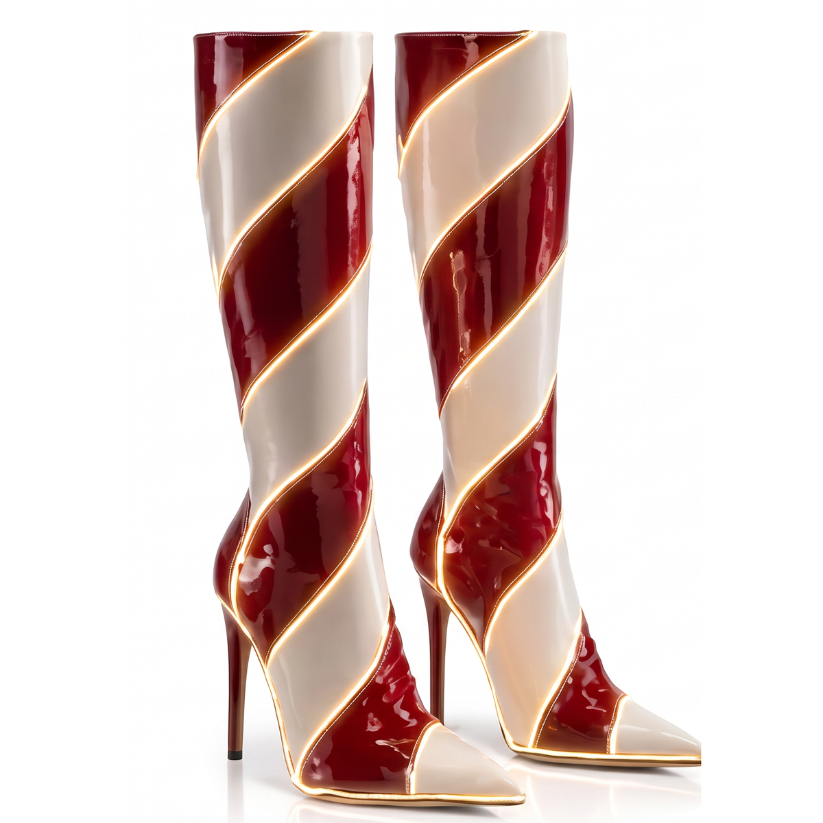 Botas de tacón LED que iluminan tu noche